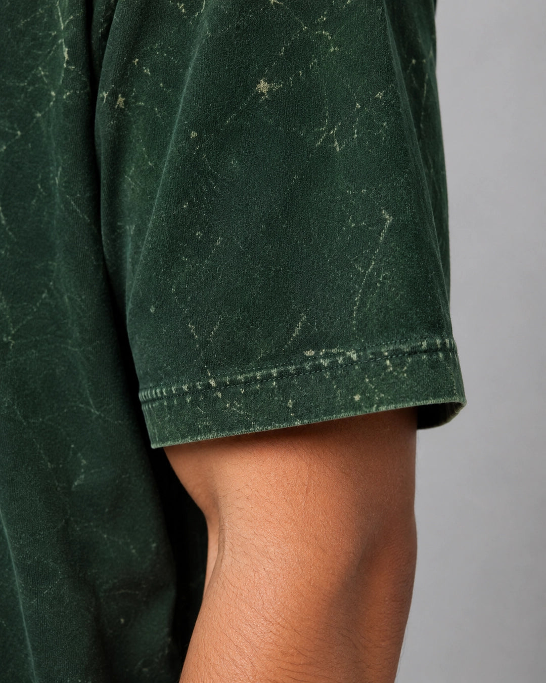 Pine Crackle Acid Wash Oversized T-Shirt