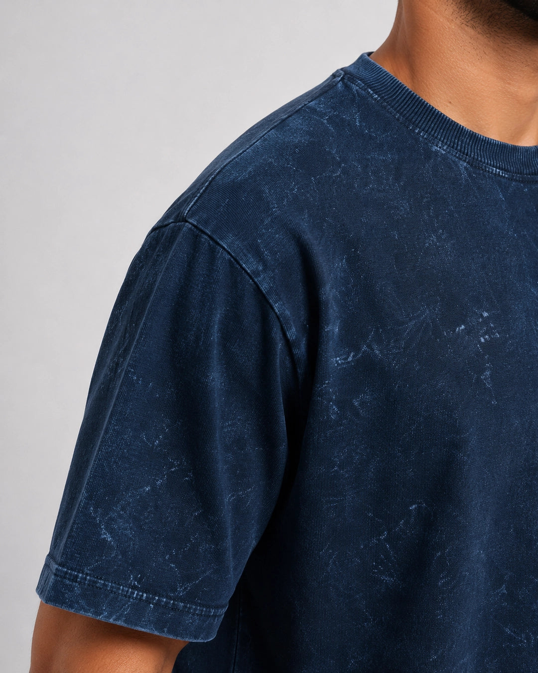 Tidal Crackle Acid Wash Oversized T-Shirt