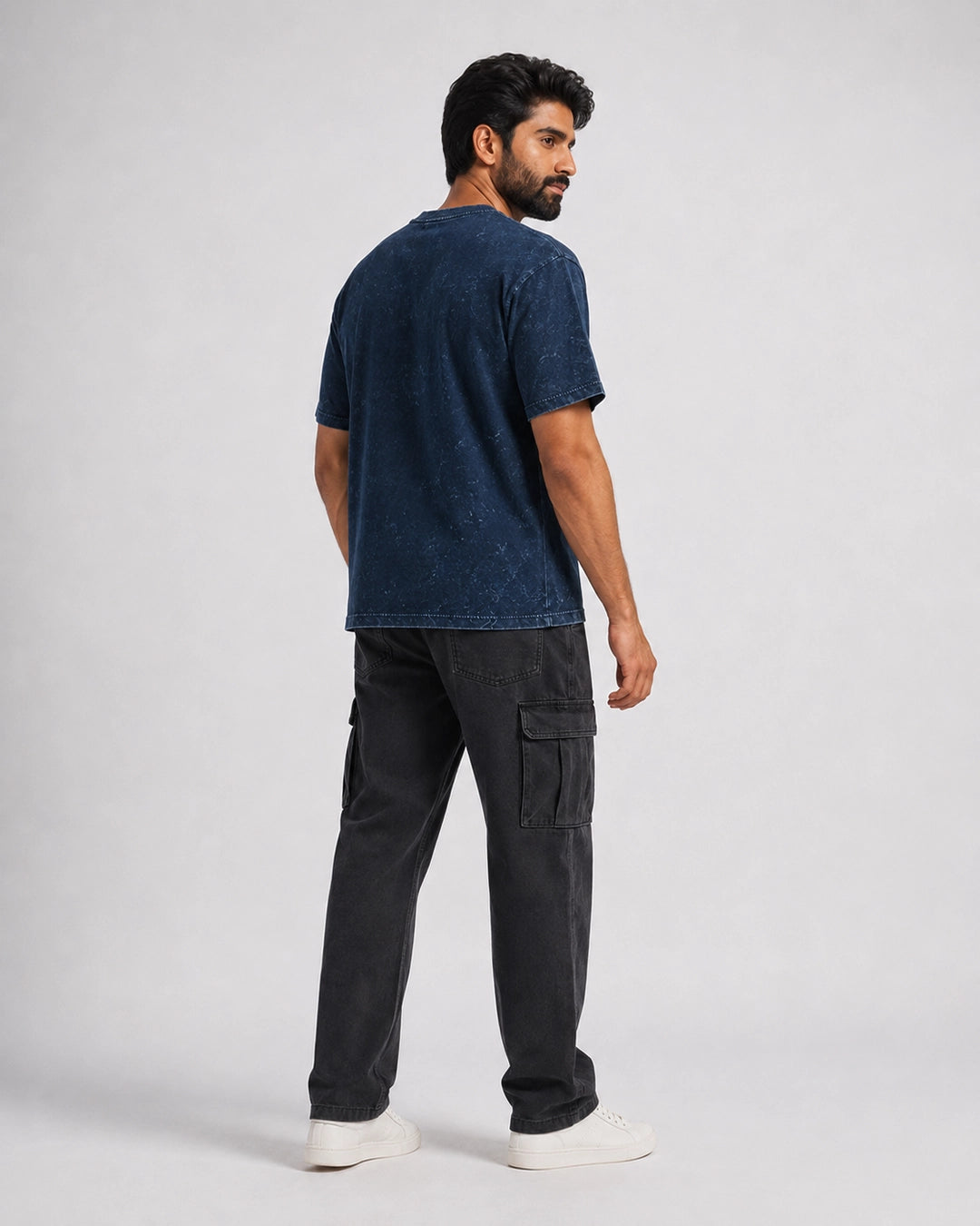 Tidal Crackle Acid Wash Oversized T-Shirt