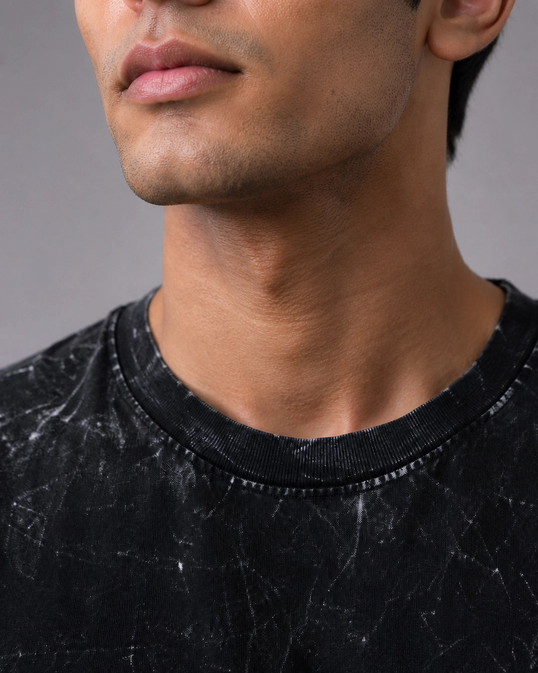 Onyx Crackle Acid Wash Oversized T-Shirt