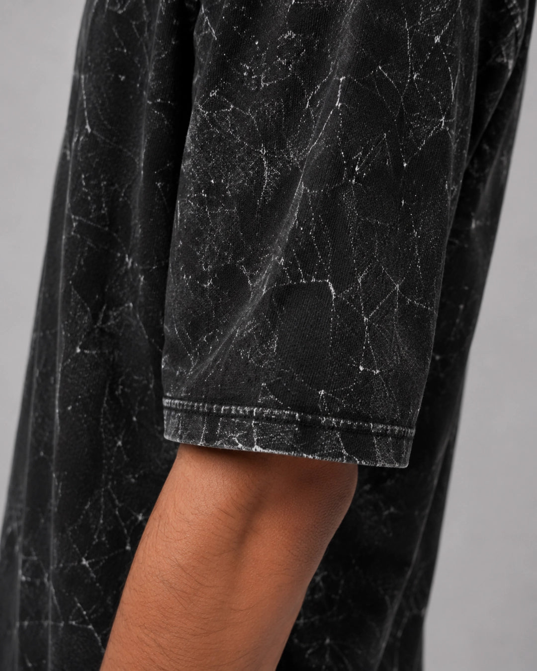 Onyx Crackle Acid Wash Oversized T-Shirt
