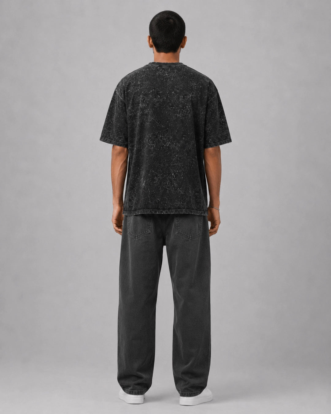 Onyx Crackle Acid Wash Oversized T-Shirt