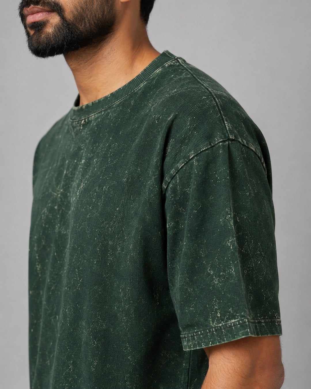 Pine Crackle Acid Wash Oversized T-Shirt