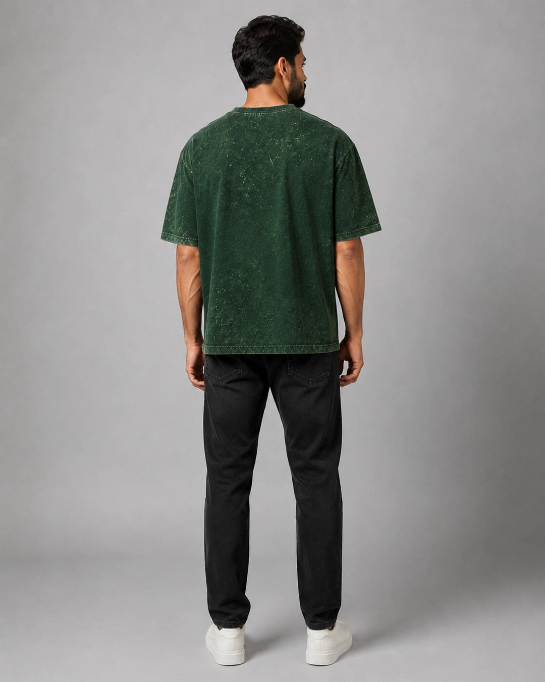 Pine Crackle Acid Wash Oversized T-Shirt