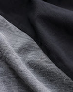 Monsoon Arc - Oversized Raglan T-Shirt, charcoal grey and black colour block, Yorlook