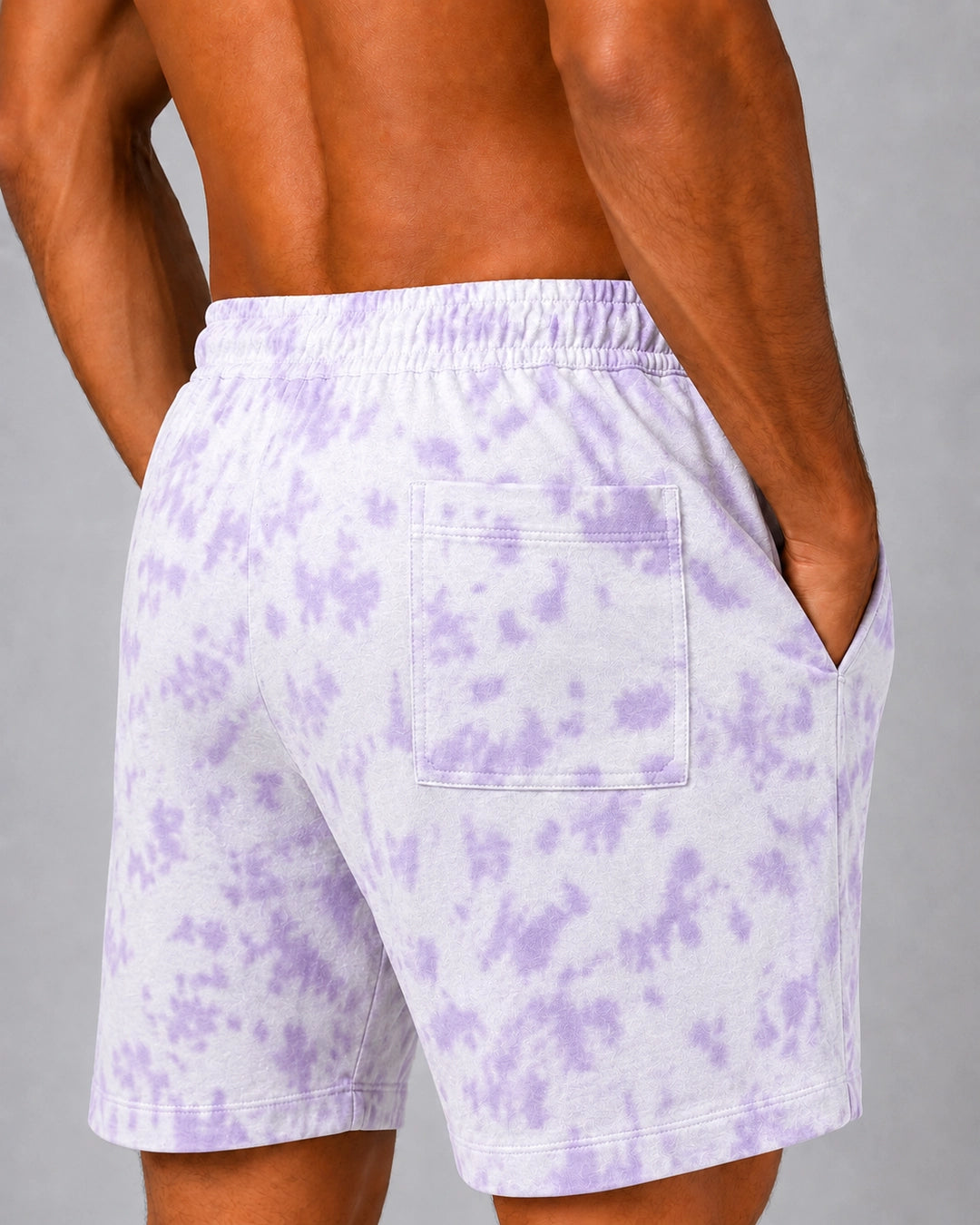 Lilac Drift: Tie Dye Shorts