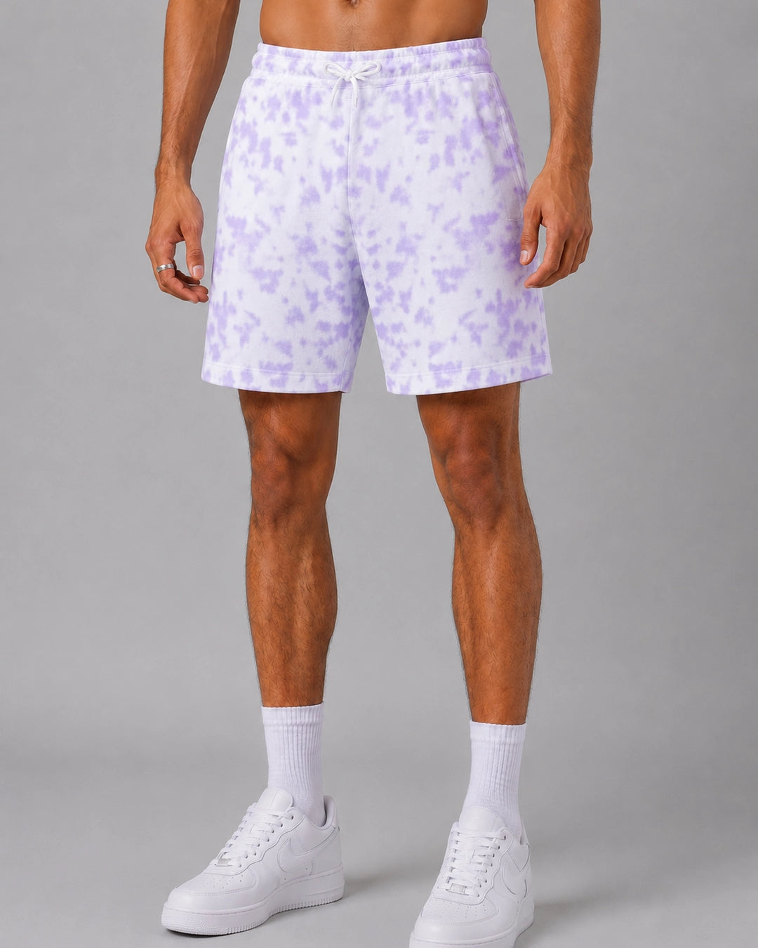 Lilac Drift: Tie Dye Shorts