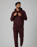 Plum Stack: Cotton Hoodie & Jogger Set