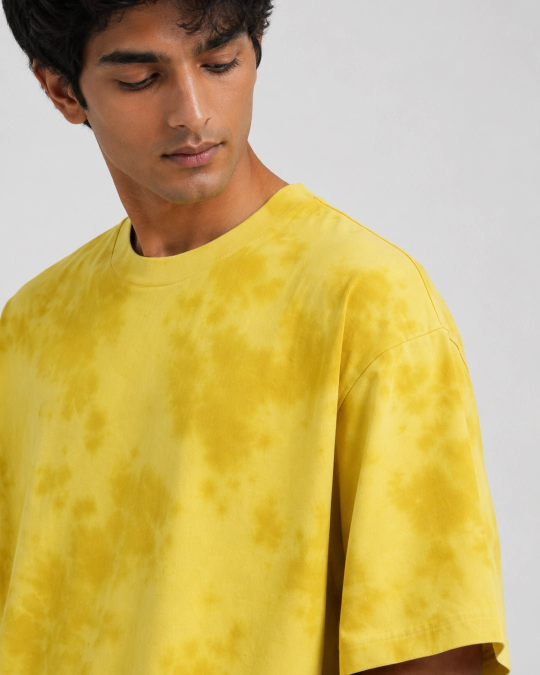 Saffron Drip: Tie Dye Oversized T-Shirt