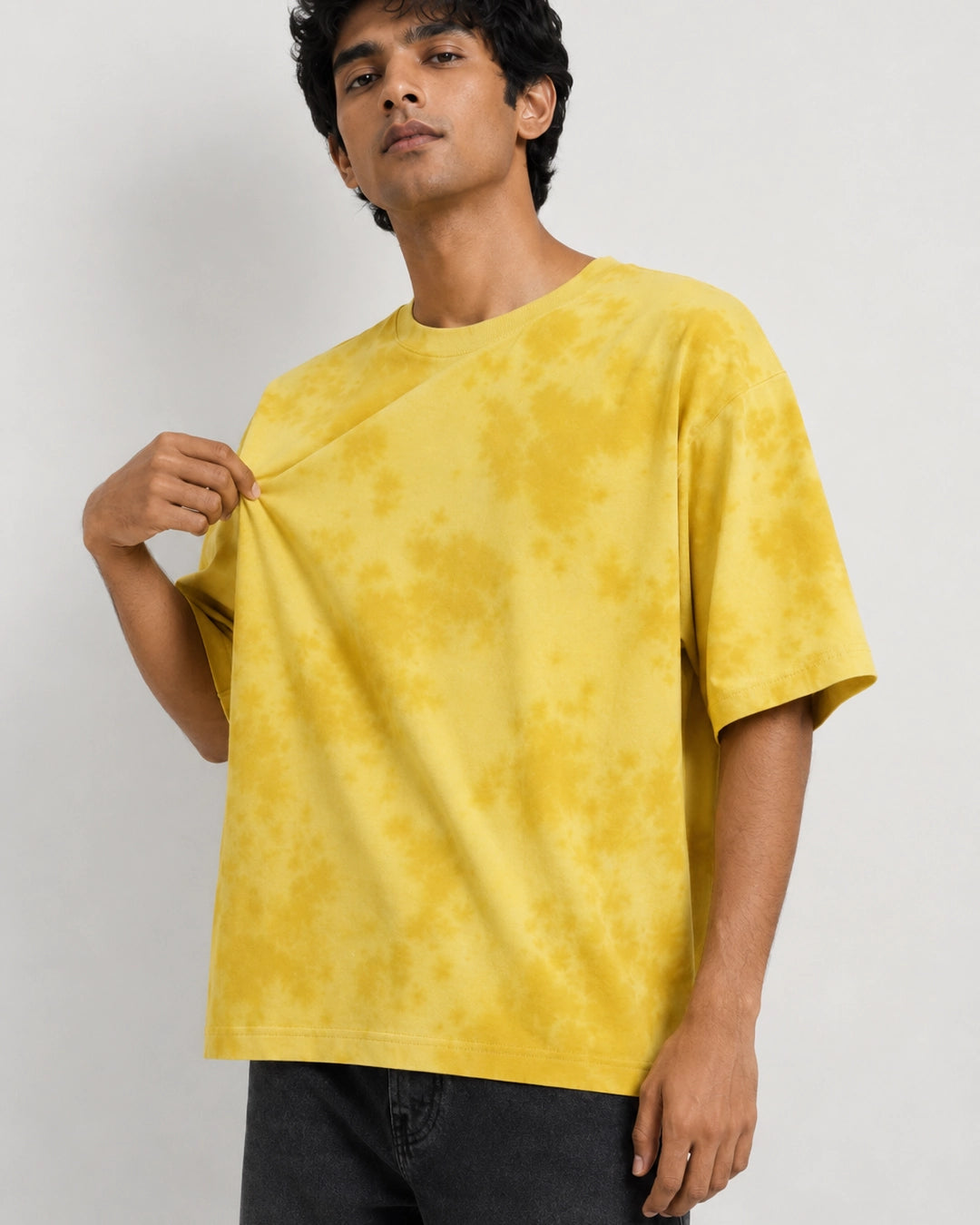 Saffron Drip: Tie Dye Oversized T-Shirt