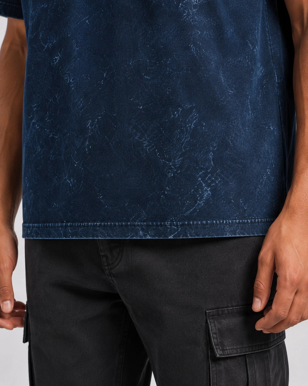 Tidal Crackle Acid Wash Oversized T-Shirt