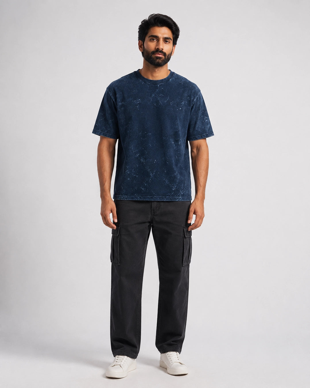 Tidal Crackle Acid Wash Oversized T-Shirt