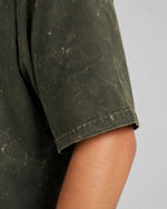 Moss Crackle Acid Wash Oversized T-Shirt