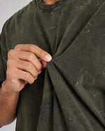 Moss Crackle Acid Wash Oversized T-Shirt
