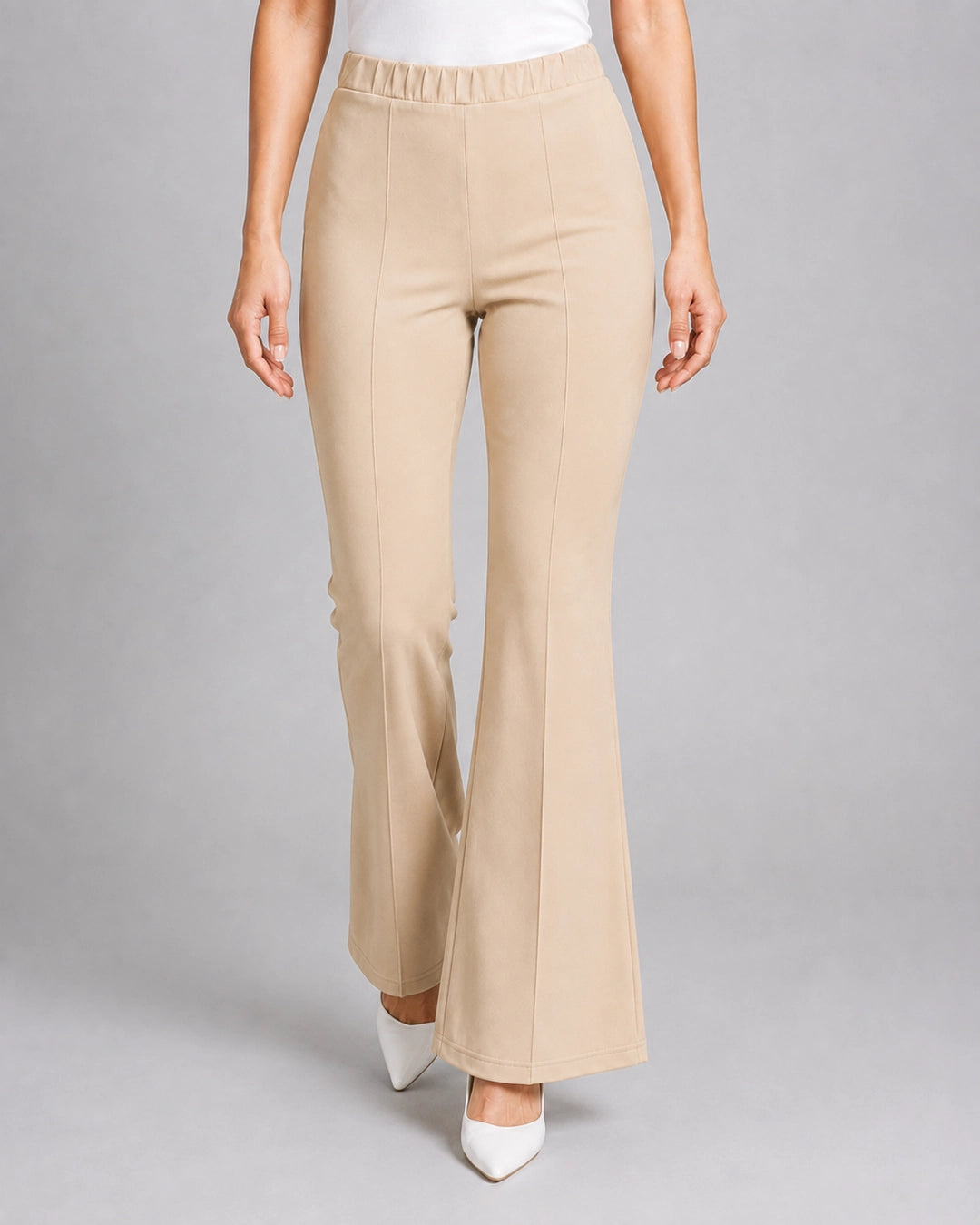 Sand Flare Bootcut Trousers side view