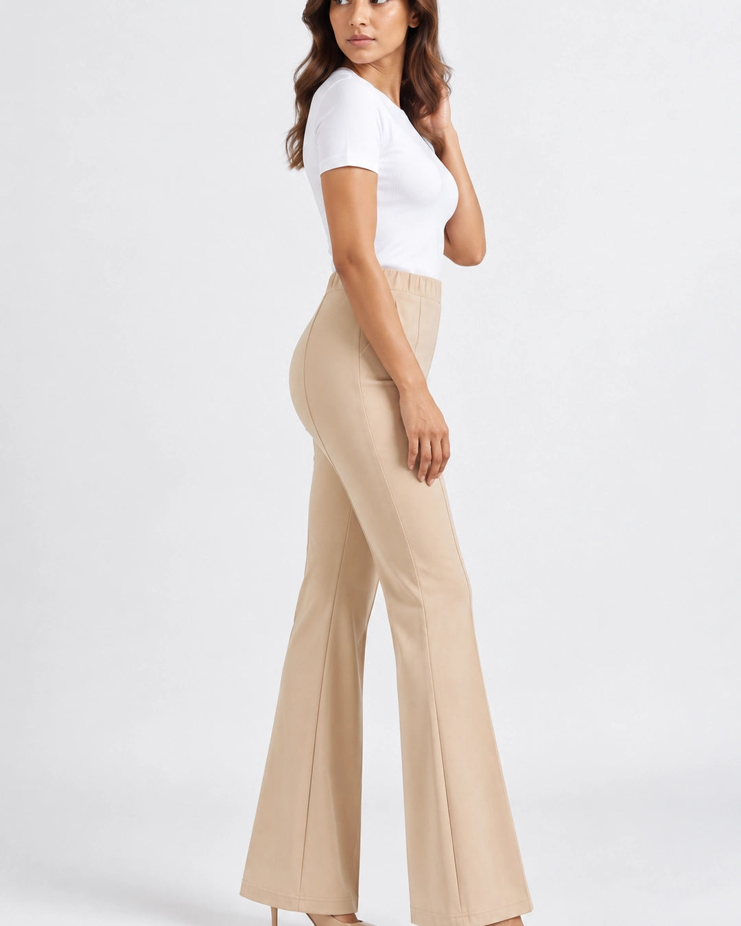 Sand Flare Bootcut Trousers
