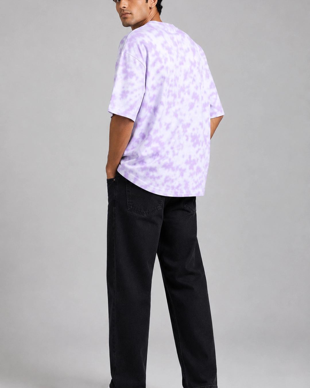 Lilac Drift: Tie Dye Oversized T-Shirt
