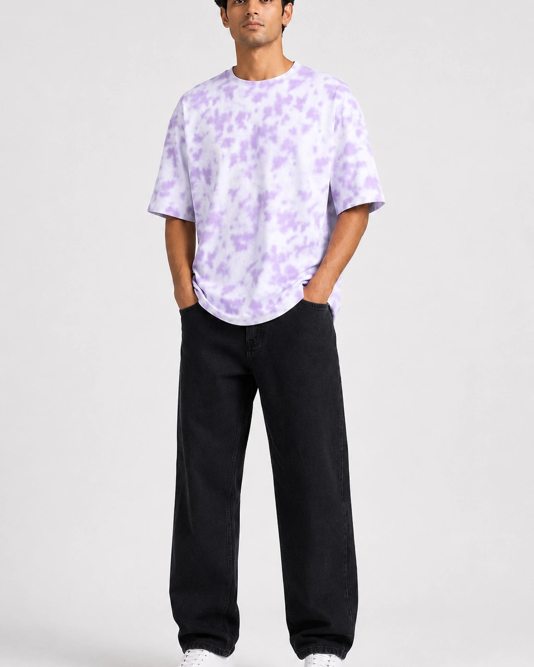 Lilac Drift: Tie Dye Oversized T-Shirt