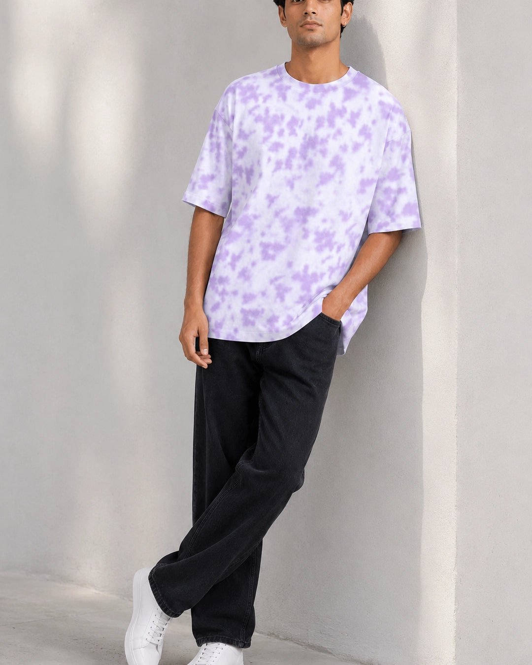 Lilac Drift: Tie Dye Oversized T-Shirt