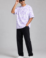Lilac Drift: Tie Dye Oversized T-Shirt