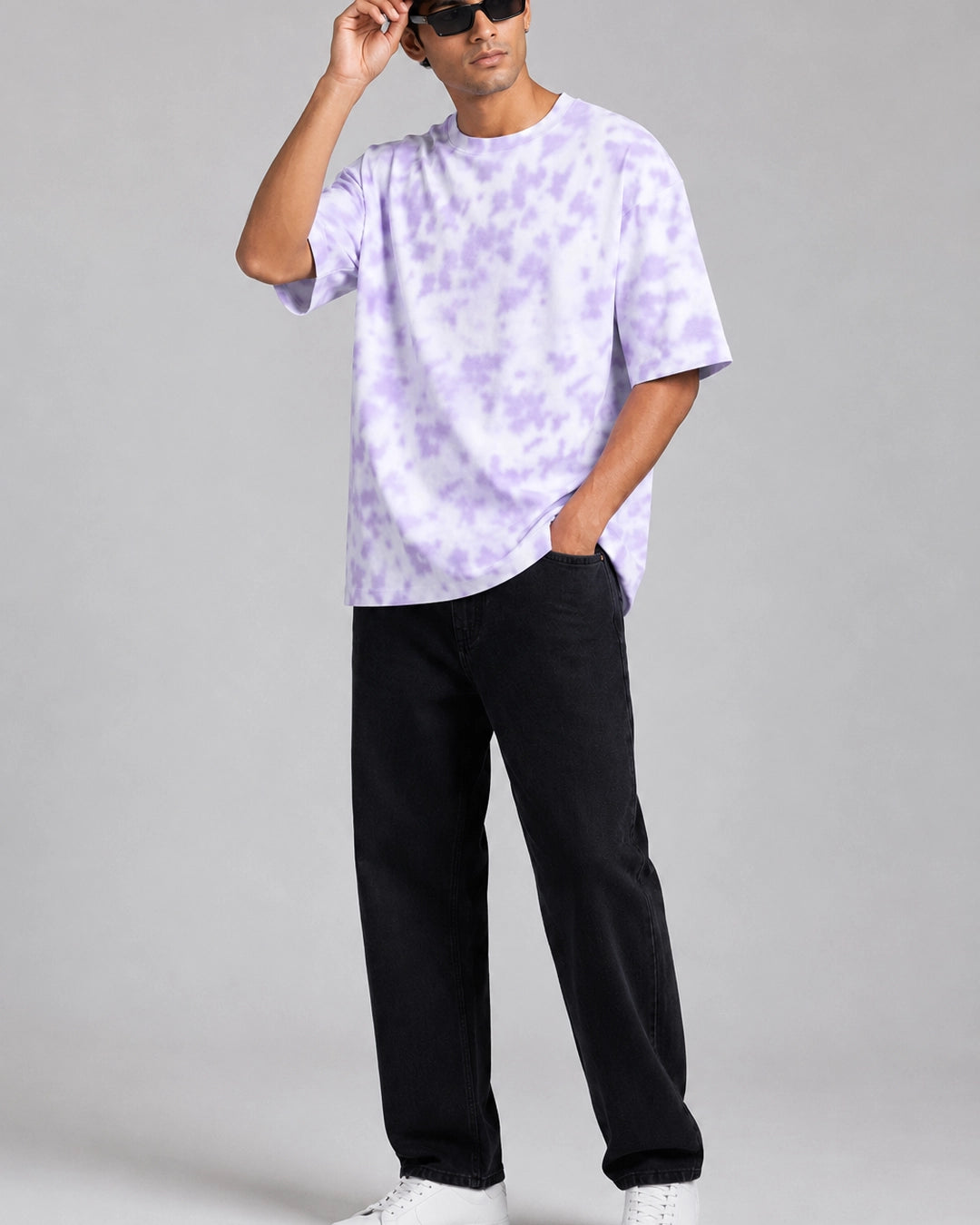 Lilac Drift: Tie Dye Oversized T-Shirt